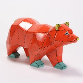 Ceramic Bisque Faceted Bear